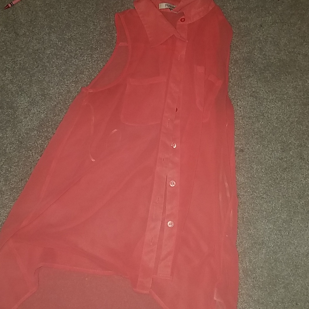Sheer tank tunic